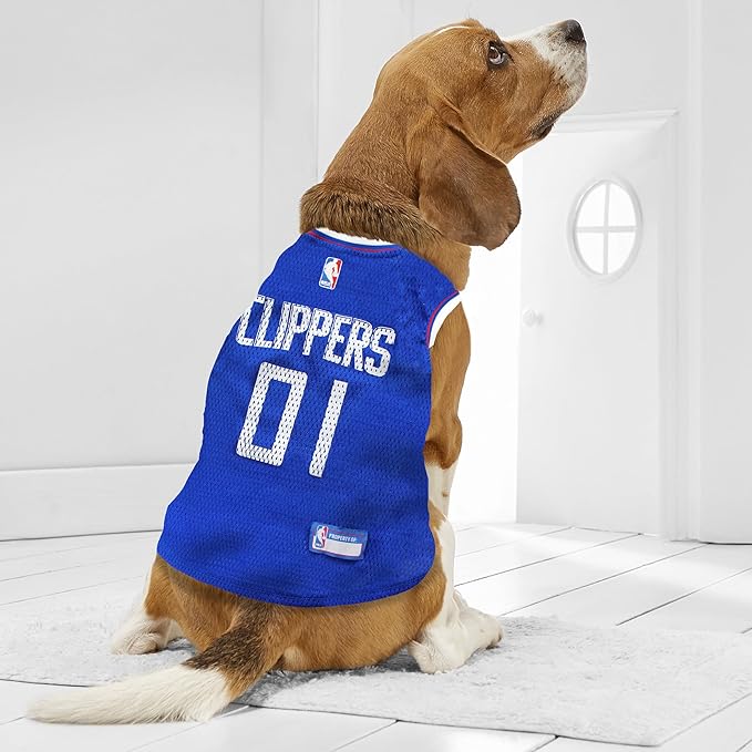 Pets First NBA LOS ANGELES CLIPPERS DOG Jersey, X-Small - Tank Top Basketball Pet Jersey