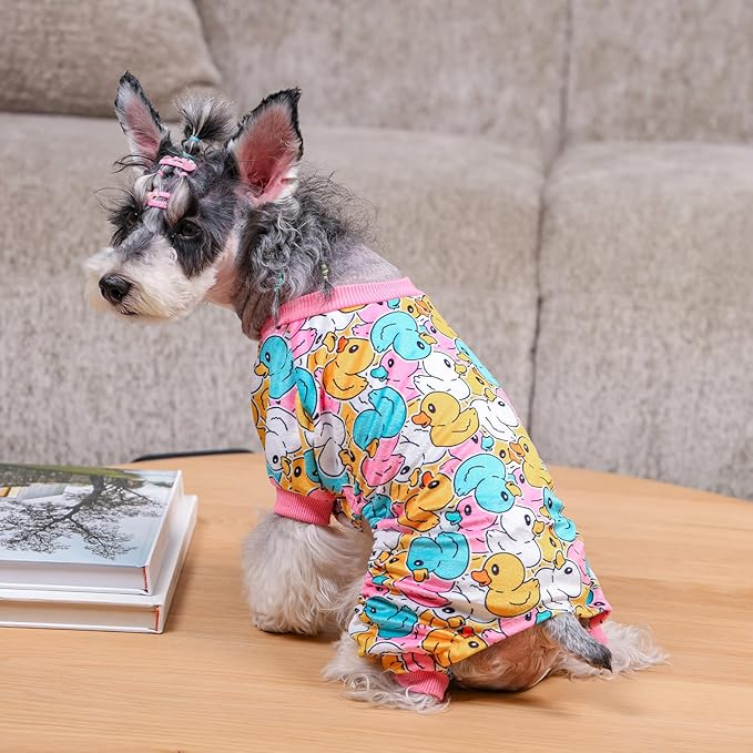 CuteBone Fleece Dog Pajamas Clothes Puppy Jammies Pet Apparel Cat Onesie for Chihuahua Yorkie Frenchies P319S