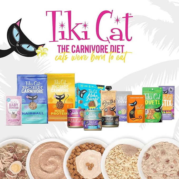 Tiki Cat Silver Pate Wet Cat Food, Chicken, Duck & Duck Liver Recipe in Broth, 2.4 oz. Can (12 Count)