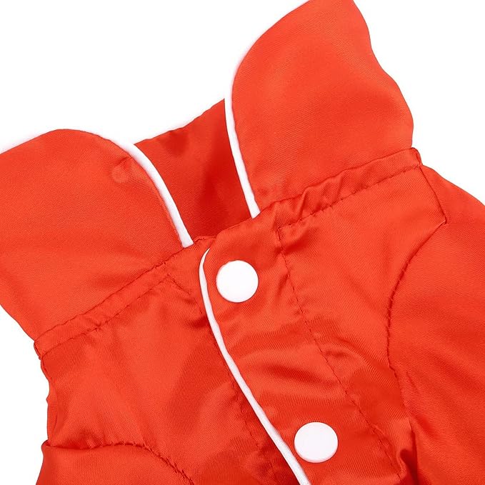 PAIDEFUL Soft Faux Silk Sleepwear for Small Dogs Cats Lapel Doggie Loungewear Lightweight Breathable Puppy Pajamas PJS Two-Legged Pet Shirt Clothes Summer Spring Chihuahua Apparel Button Up,Red,3XL