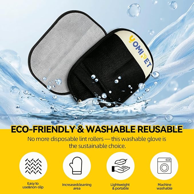 Hair Remover Glove,2026 Updated Cat and Dog Hair Removal Tool.Reusable Electrostatic Hair Removal Gloves.Suitable for Sofas,Bed Sheets,Clothing,Car Seats. (2)
