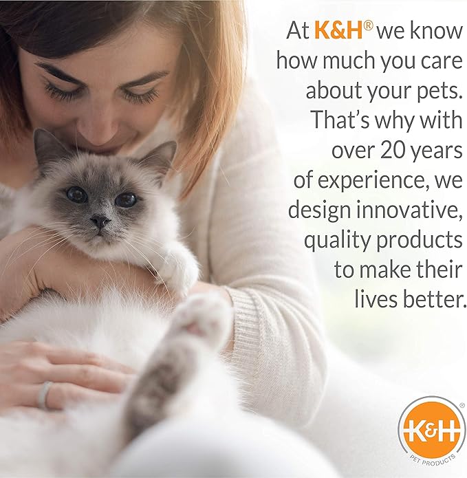 K&H Pet Products Kitty Sill Cat Window Perch for Large Cats, Orthopedic Window Hammock Bed Holds 40LBS, Washable Cover, Kitty Windowsill Bed Seat for Indoors - Gray Fleece, Unheated, 14 X 24in