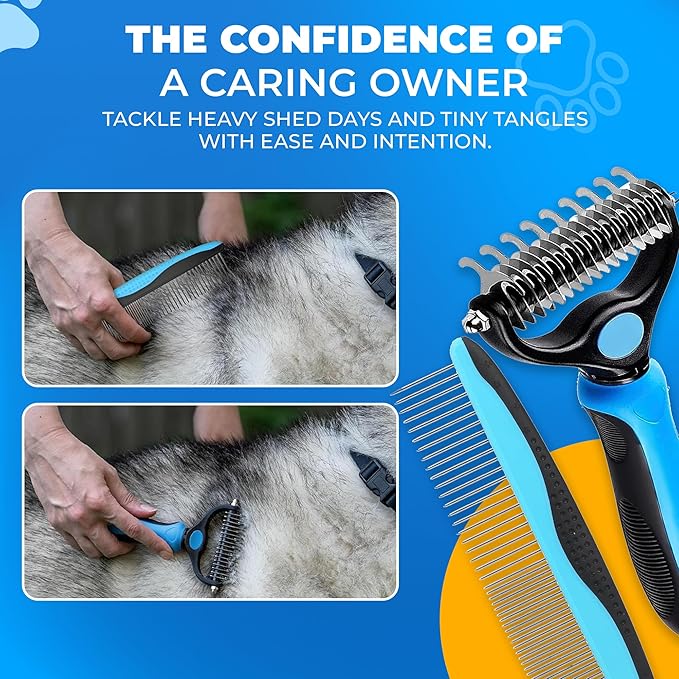 Pet Hair Removal Glove for Dogs & Cats – Dog Grooming Gloves for Shedding, Pet Hair Remover Glove – Pet Grooming Gloves, Cat Grooming Gloves & Cat Brush Glove (Glove + Brushes)