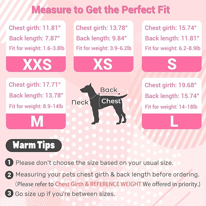 XS Dog Clothes Girl, 2 Pack Cute Pink & Purple Dog Dress, Dog Dresses for Small Dogs Girl, Breathable & Lightweight Puppy Clothes for Summer Birthday Party