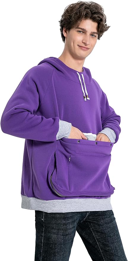 LINYUCHEN Cat Dog Carrier Hoodies – Puppy Kitten Carrying Sweatshirt Large Pet Pocket Pullover Top – Unisex Kangaroo Hoodies