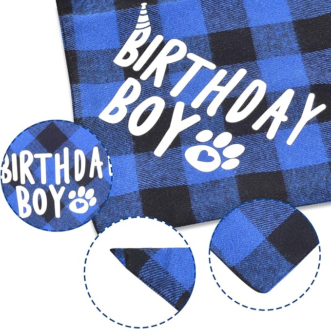 Cat Birthday Party Supplies, Cat Kitten Birthday Bandana Hat Numbers Bowtie for Cats Birthday Party Decorations