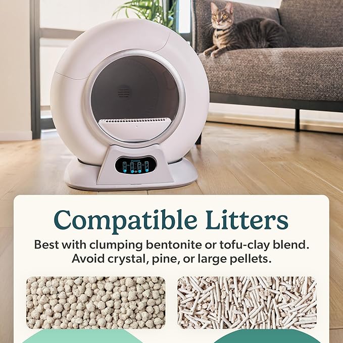Petcove Automatic Self Cleaning Litter Box for Multiple Cats - PurrTek with Smart App (5GHz Wi-Fi), Triple Odor Control, Quiet Operation & Advanced Safety Sensors
