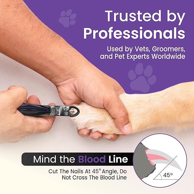 Resco USA-Made Dog Nail Clippers - Professional Guillotine Trimmer for Clean Cuts - Candy Color Series - Replacement Blade System - Fits All Breed Sizes