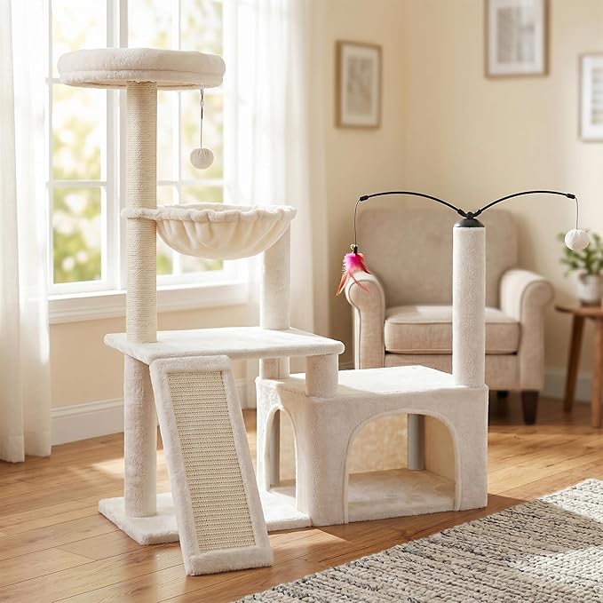 YUNIQUE Cat Tree with Cat Tree (288 Beige)
