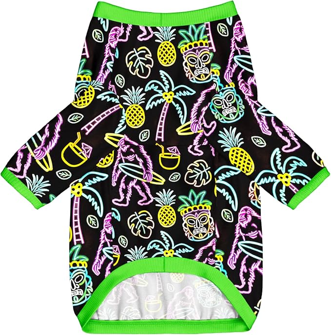 Dog T Shirts with Fluorescence Orangutan Pattern Printed Pet Shirt Softable Pajamas for Large Dogs,Orangutan 2XL