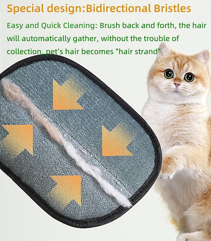 Pet Hair Removal Gloves for Cats & Dogs,2026, Large & Thick,Hair Brush,Washable,Reusable,For Clothes, Sofa,Carpet,Car Seat