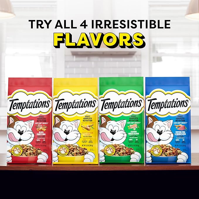 Temptations Tasty Chicken Flavor Adult Dry Cat Food, 6.3 lb. Bag (Pack of 3)