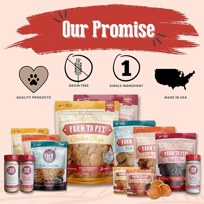 Farm To Pet - Cat Treat Crumbles - 3 oz Single Ingredient Turkey Cat Treats or Snacks - Healthy for Indoor Cats and Kitten- Essential Products (Mix with Wet or Dry Food)