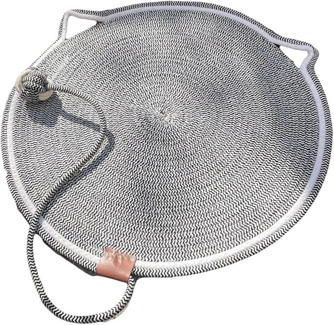 Cat Scratch Scratching Pad Lightweight Sleeping Bed Anti Slip for Sofa Couch Floor with Ball Furniture Protector, Black White
