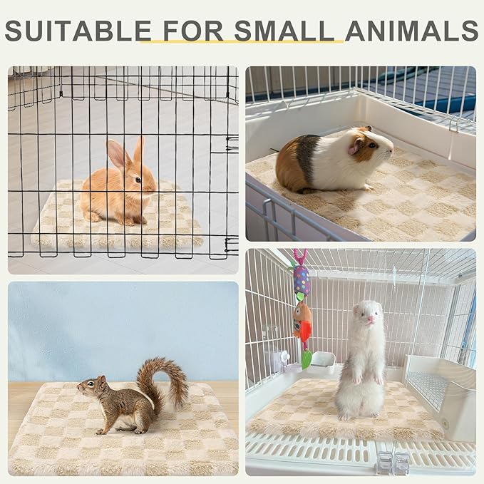 BEAUTYZOO Self Warming Cat Bed, 4 Pack Heated Cat Bed, Extra Warm Plush Thermal Foil Heating Pad,Self-Heating Pet Mat for Crate,Floor Indoor Outdoor, with Removable Washable Cover, Non-Slip 16"x20"