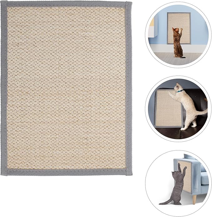 VOSAREA Cat Scratching Pad Sofa Protector with Spiral Nails 30x40cm Indoor Cat Scratch Lounger Furniture Scratch Deterrent Mat for Couch and Bed
