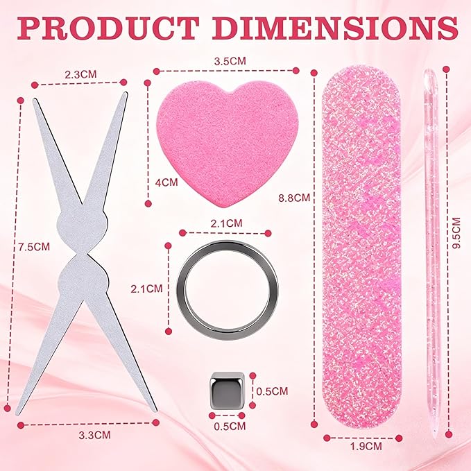 Ring-Shaped Cat Eye Nail Magnet Tool,Hollow Circular Wide Beam & French Y Shape Nail Magnet Set (Wide Beam,Heart,French),Portable Hollow Circular Cat Eye for Home DIY,Beginners & Nail Artists(2 Set)