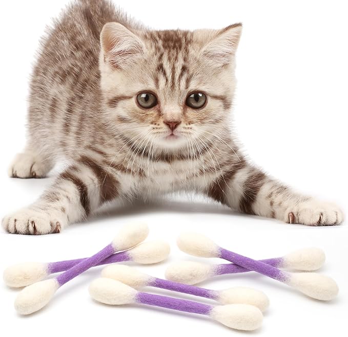 Glaciart One Swabs Cat Toys with Catnip - 6 Pk | Durable for Chew, Cute Cat Toys Interactive Kitty for Boredom, Exercise, & Play | Filled w/Organic Catnip for Anxiety & as Digestive Aid | Gift Idea