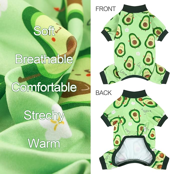 XPUDAC Dog Pajamas for Small Medium Dogs Girl Boy Cute Comfy Puppy Pjs Doggie Clothes Cat Pet Jammies Outfit, 213-S