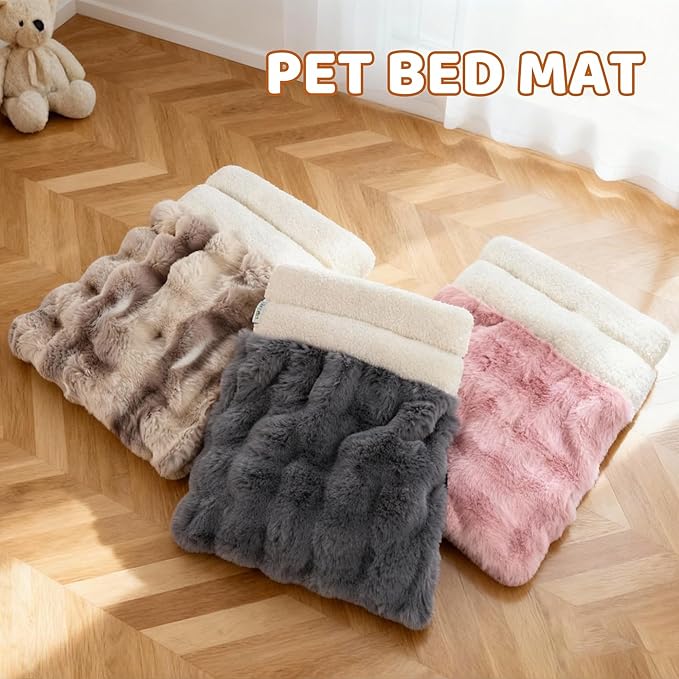 4 in 1 Self Warming Burrow Cat Bed, Pet Hideway Sleeping Cuddle Cave (Pink)