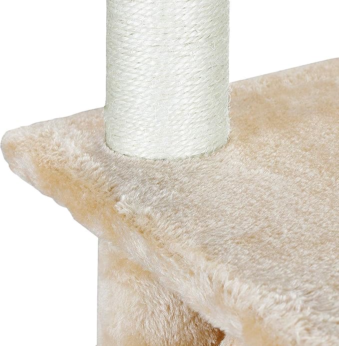36 Inches Cat Activity Tree Tower Cat House Furniture with Condos Platform Tunnel Scratching Posts for Kittens Multi-Level