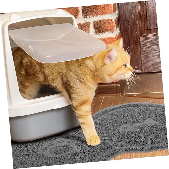 Pet Placemats for Food Water Cat Litter Mat Non Mat for Pets Grey Sturdy Easy to Maintain