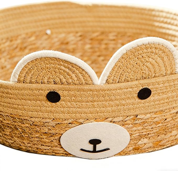 Weaving Cat Nests, Safe and Secure Pet Nest, 35x35x13cm, Cute Pet Bed for Indoor Cats Couch, Cat Bed Basket, Stylish and Functional Pets Furniture, for Lounging, Napping, Or Hiding