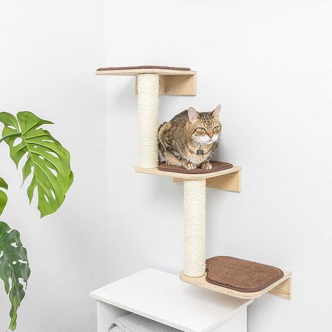 Armarkat Cat Wall Climber Series: Steps W1907C, Natural Beige 13 x 12 x 41