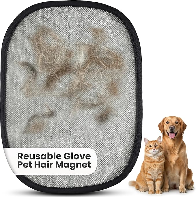 KEYVOZ Pet Hair Removal Glove for Cats and Dogs, Electrostatic Magic Brush Pet Hair Remover for Dog Couch, Available in Blue, Purple, Pink, Brown- Perfect for Pet Owners (Pink)