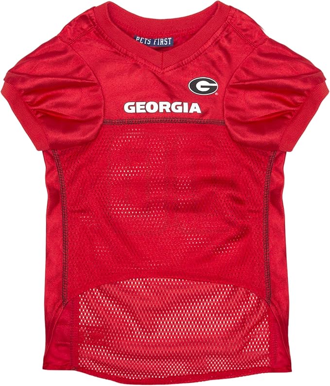 Pets First NCAA College Georgia Bulldogs Mesh Jersey for DOGS & CATS, Medium. Licensed Dog Jersey with your Favorite Football/Basketball College Team