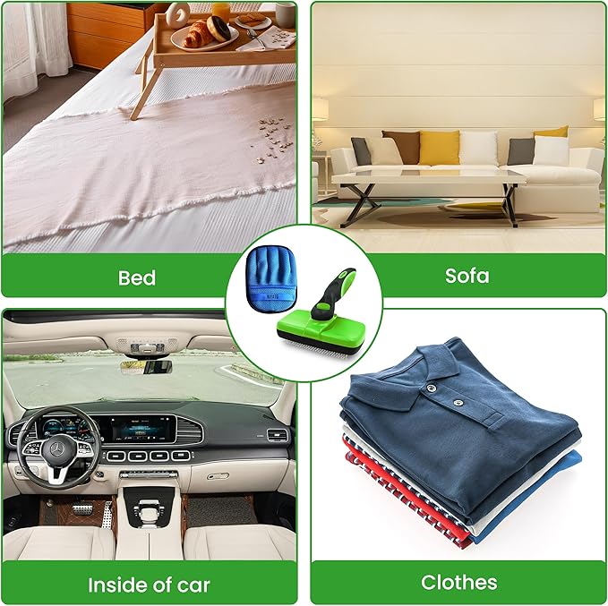 Pet Self Cleaning Slicker Brush and Pet Hair Removal Glove. A dog brush also a cat brush for Shedding,De-shedding, Massaging for Long and Short Haired Dogs, Cats.The Cleaning Glove has Improved Design