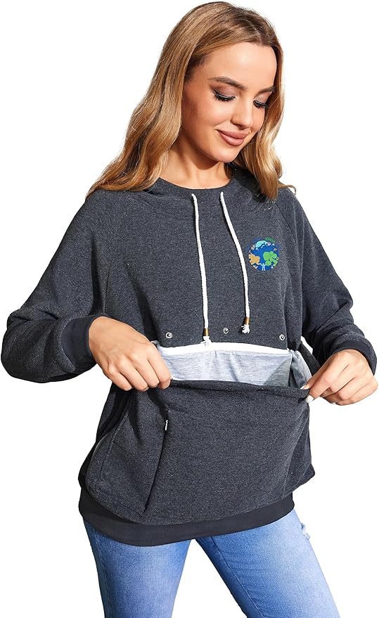 LINYUCHEN Cat Dog Carrier Hoodies – Puppy Kitten Carrying Sweatshirt Large Pet Pocket Pullover Top – Unisex Kangaroo Hoodies