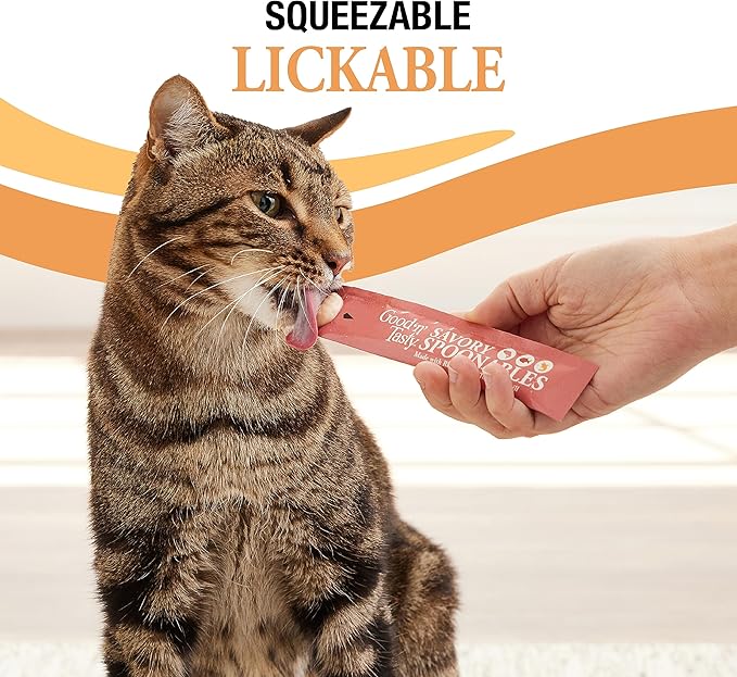 Good 'N' Tasty Savory Spoonables with Real Salmon, Tuna & Krill, 6 Count Tube, Triple Flavor Squeezable Lickable Wet Treats for Cats with Built-in Spoon for Less Mess (Pack of 2)