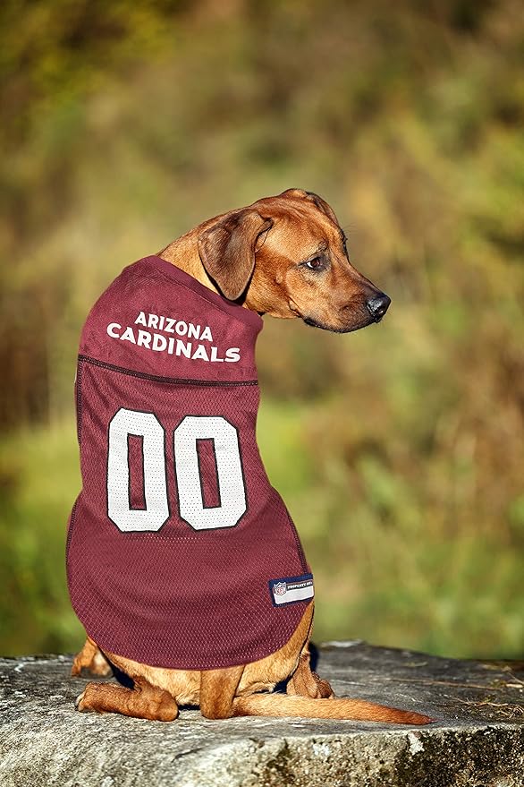 Pets First NFL Arizona Cardinals Dog Jersey, Size Small, Football Shirt Costume for Pet, Dog Sports T-Shirt, NFL Team Clothing for Cats, Licensed Pet Apparel Available in 7 Sizes and 32 Teams