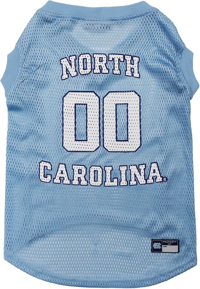 Pets First NCAA North Carolina Tar Heels Basketball Jersey for Dogs & Cats, XX-Large - Licensed North Carolina Tar Heels Pet Tank Jersey