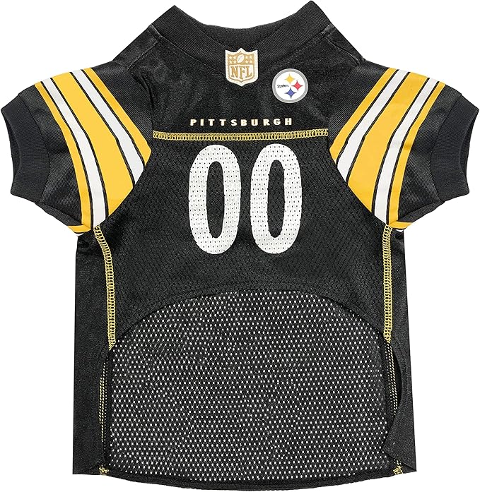 Pets First NFL Pittsburgh Steelers Dog Jersey, Size X-Small, Football Shirt Costume for Pet, Dog Sports T-Shirt, NFL Team Clothing for Cats, Licensed Pet Apparel Available in 7 Sizes and 32 Teams