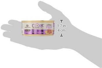 Wellness CORE Pate Kitten Canned Wet Cat Food, Natural, Protein Rich, Grain Free, Turkey and Chicken Liver Recipe, 5.5 oz, Pack of 12 Cans