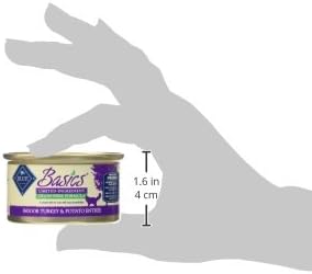 Blue Buffalo Basics Grain-Free, Turkey, Adult Wet Cat Food, 3 oz., Count of 24