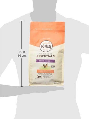 Nutro Wholesome Essentials Senior Dry Cat Food, Senior Cat Food Dry Chicken & Brown Rice Recipe, 3 lb. Bag