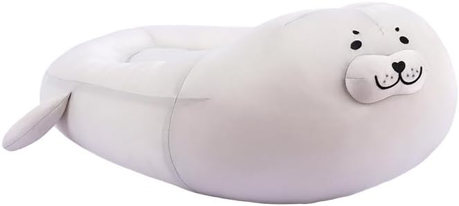 ZEZE Pet Cooling Bed in Seal Look Style - Summer Home for Dogs & Cats, Breathable, Washable, Non-Slip Design, for Pets < 45lbs