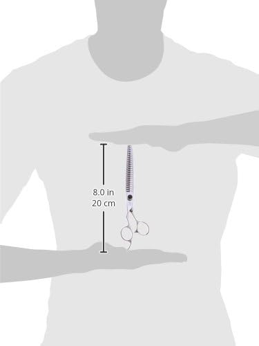 ShearsDirect 24 Tooth Left Handed Chunker Shear with an Ergonomic Off Set Handle Design, 8-Inch