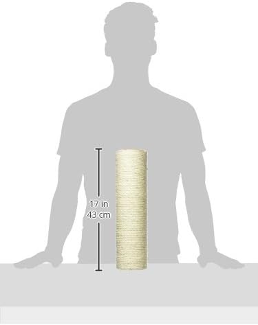 Trixie Replacement Sisal Post for Scratching Posts, Cat Trees and Cat Towers, 4.3 x 11.8-in (11 × 30 cm)
