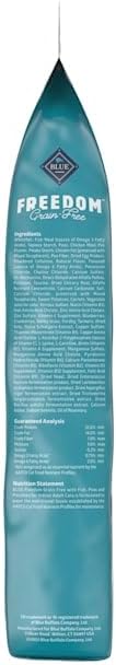 Blue Buffalo Freedom Grain-Free Adult Dry Cat Food, Complete & Balanced Nutrition for Indoor Cats, Made with Natural Ingredients, Whitefish Recipe, 11-lb. Bag