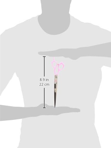 ShearsDirect 40 3 Tooth Blender Shear Set, Includes 8.0-Inch Straight, 8.0-Inch Curved and 7.0-Inch with Pink Rubber Handle for Added Comfort