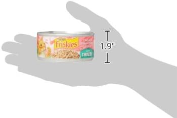 Friskies Purina Shreds Chicken and Salmon Dinner in Wet Cat Food Gravy - 5.5 oz. Cans (Pack of 48)