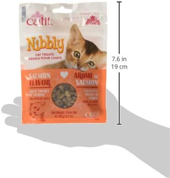 Catit Nibbly Cat Treats, Healthy Baked Treats, Salmon, 3.2 Oz