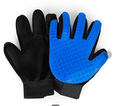 180 Nail Pet Cleaning Supplies Hair Removal Brush Rolled Cat Gloves True Bath Massage Comb Pet Gloves (1 Pair) (Purple)