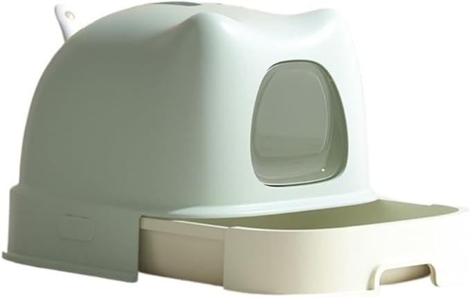 Pet Supplies, Large Covered Cat Litter Box with Lid & Scoop, Enclosed Indoor for Medium & Big Cats(Dark Green)