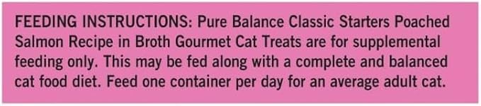 Pure Balance Starters Cat Treats ~ 1.4 Oz ~ (Pack of 12) ~ Gourmet Poached Salmon, Natural & Healthy Snack.