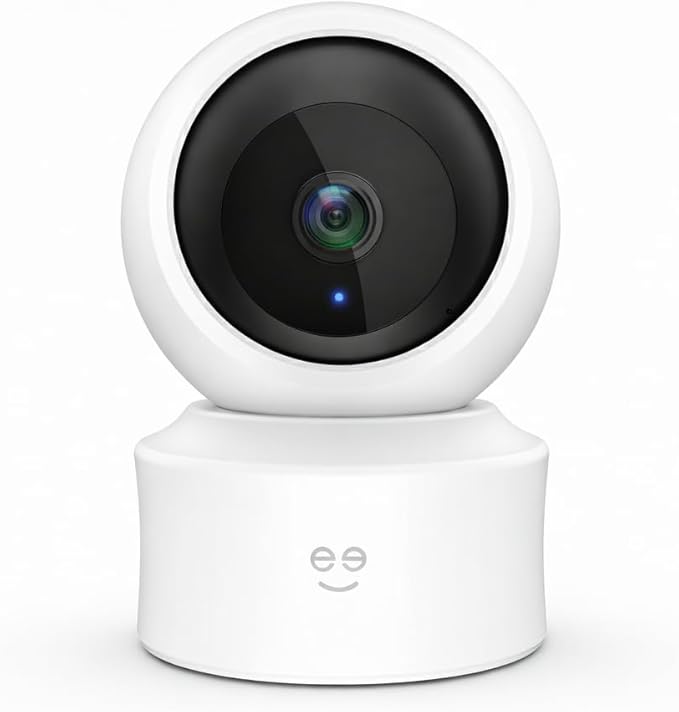 Geeni Scope Ultra 2K 360° Smart Indoor Camera, 1440p HD Auto-Tracking, Dual Band WiFi 2.4GHz 5GHz, Alexa & App Control, Wall Mountable, White